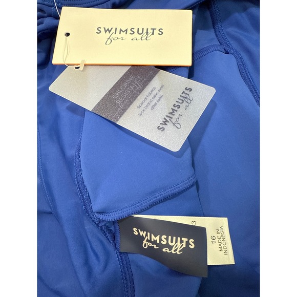 Women Blue 16 Skirted Swim CapriPants Coverage Summer Beach Vacation Resort Boho - Picture 5 of 7